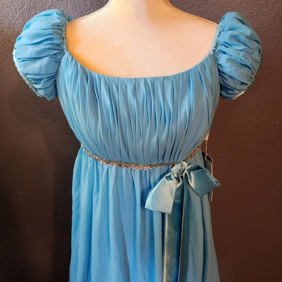 JJ's House Formal Prom Homecoming Bridesmaid Rusched Wedding Dress Size 8 - Picture 3 of 9